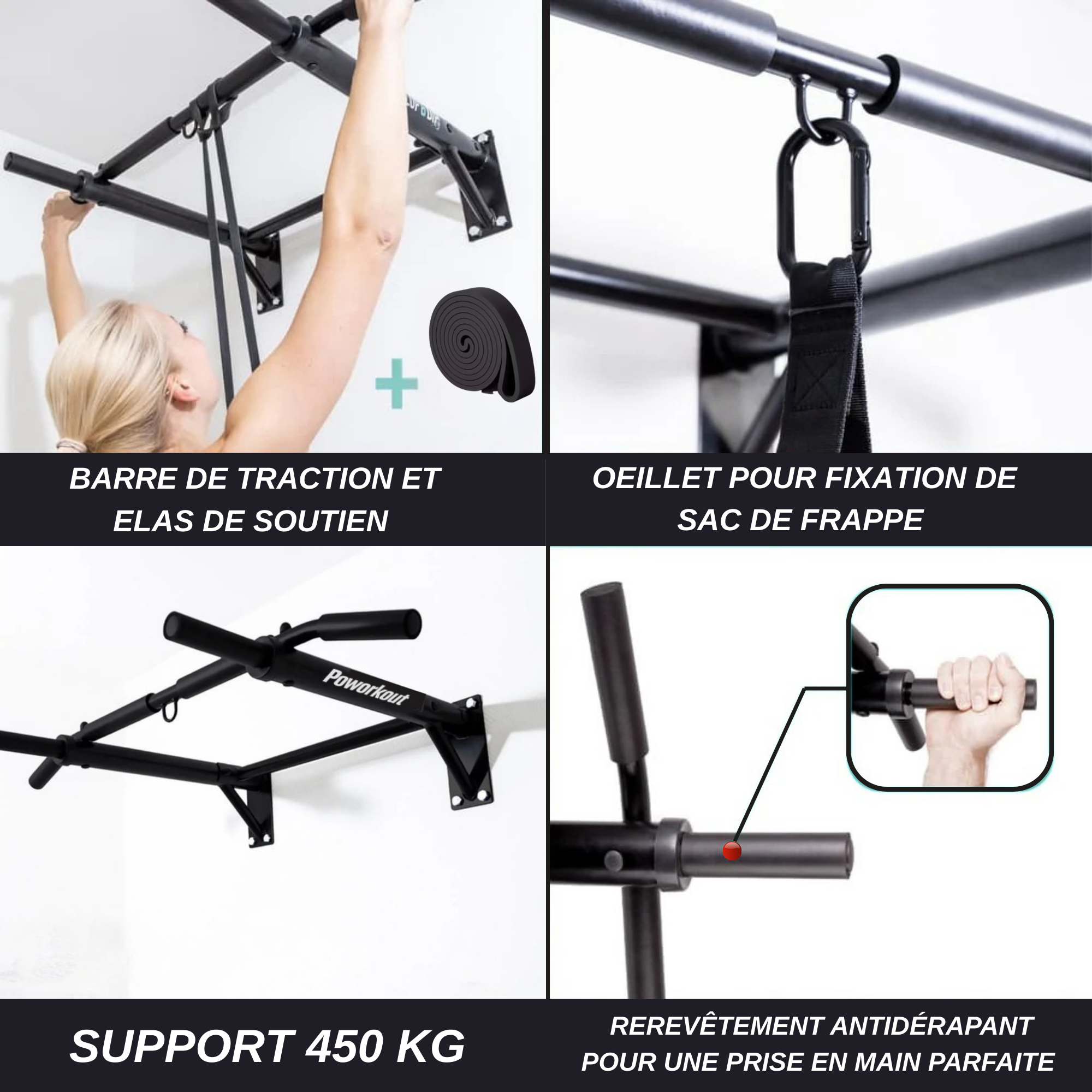 Poworkout barre de traction