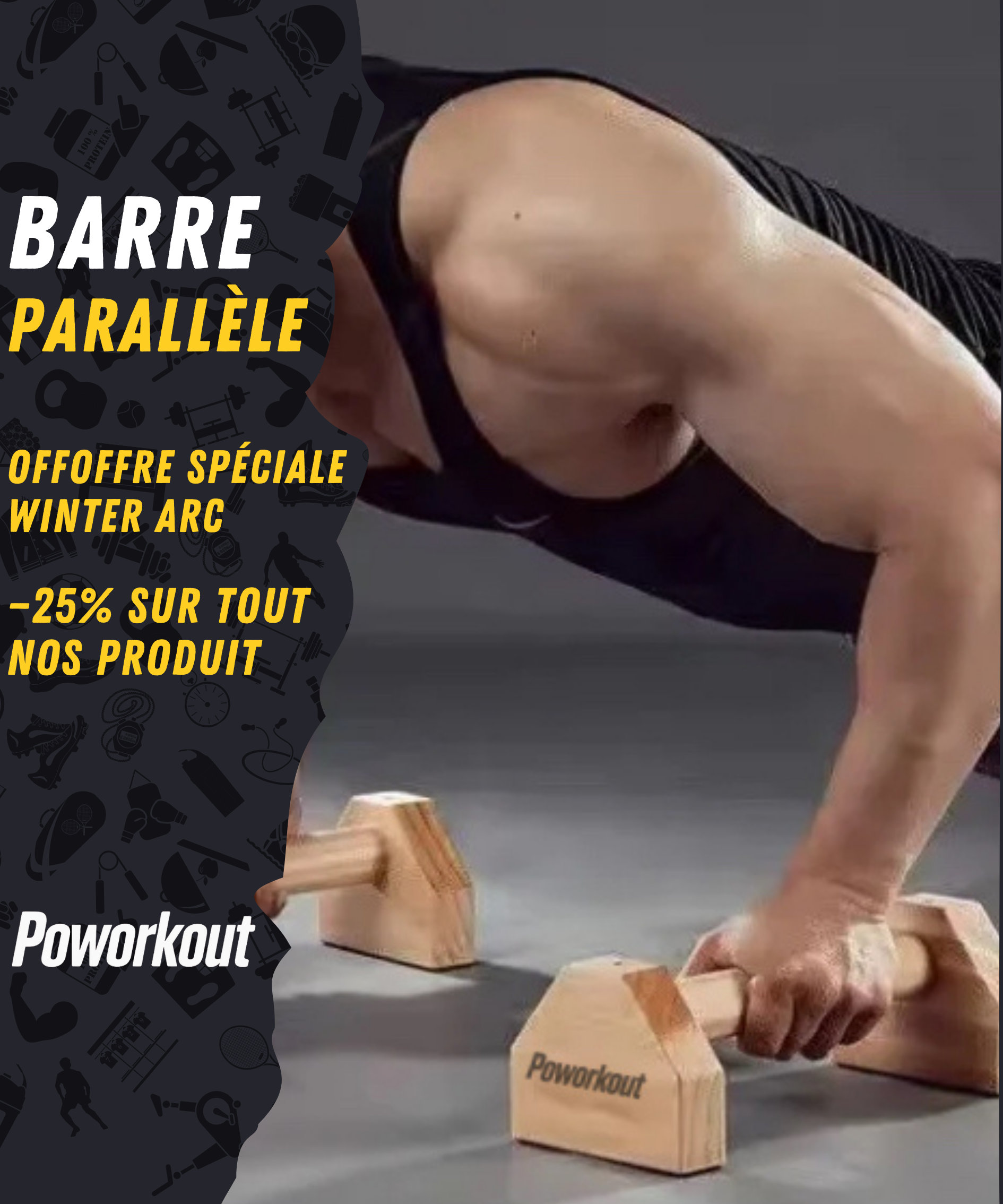 Parallèle push up Poworkout